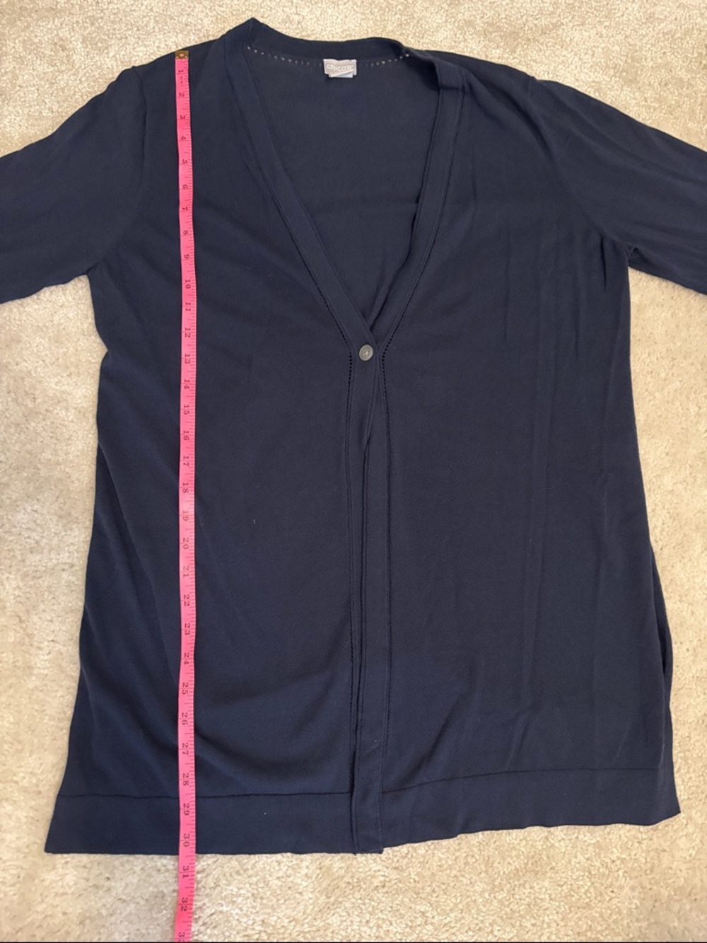 Chico's Midnight Blue Open Cardigan - Picture 6 of 8